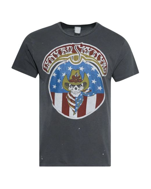 MadeWorn Black Lynyrd Skynyrd Skull T-Shirt for men