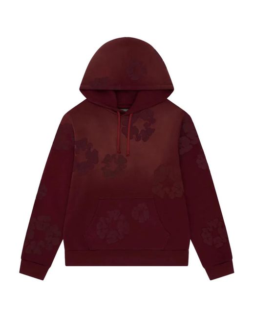 DENIM TEARS Red Drawstring Hoodie for men