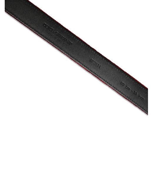 Dolce & Gabbana Red Velvet Buckle Belt for men