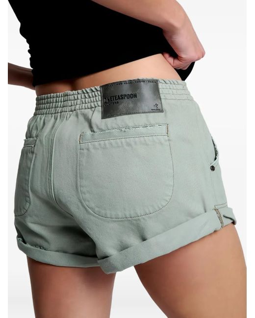 One Teaspoon Black Elasticated Shorts