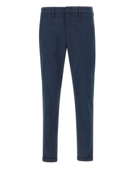 Re-hash Blue Stretch-cotton Trousers for men