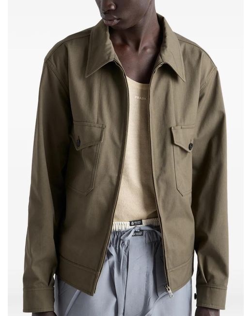 Prada Green Technical Fabric Jacket for men