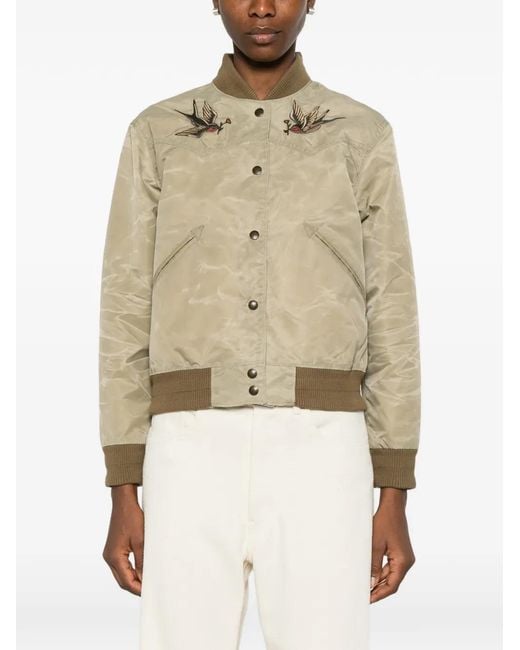 Filson Natural Embroidered Bomber Jacket