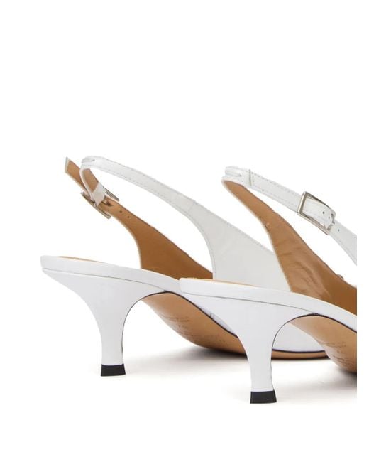 Maison Margiela White 55Mm Kinkies Slingback Pumps