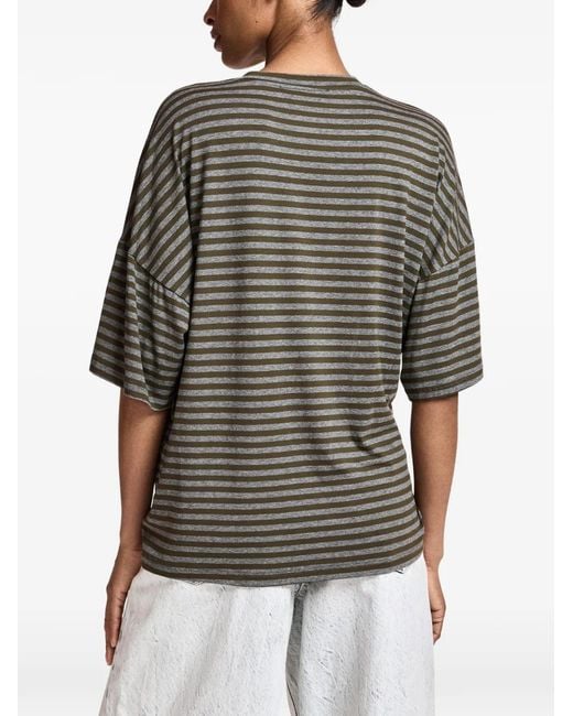 Essentiel Antwerp Gray Kriss Striped T-Shirt