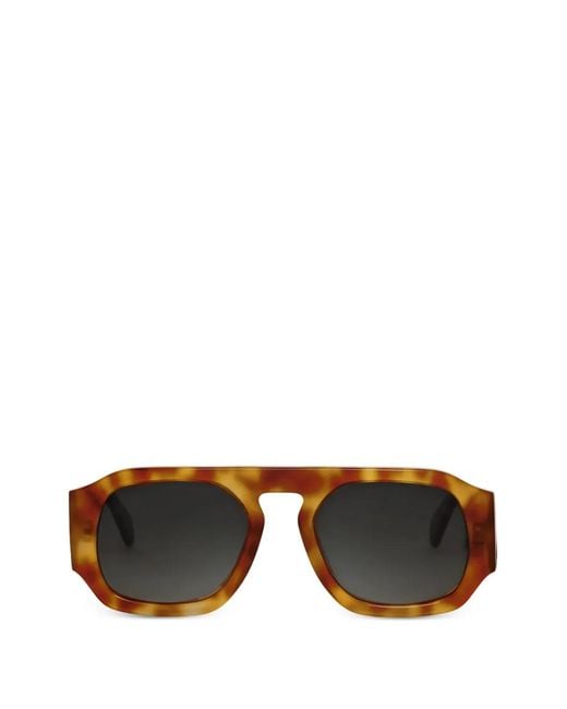 Anine Bing Black Preston Geometric-Frame Sunglasses