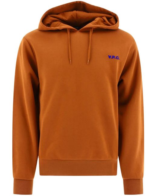 A.P.C. Orange Hoodie À Imprimé Vpc for men