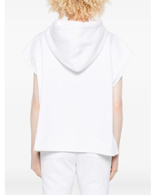 Sudadera con capucha y abertura lateral Marc O' Polo de color White