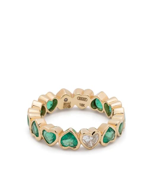 SHAY Metallic 18K 'Heart Diamond Band Ring