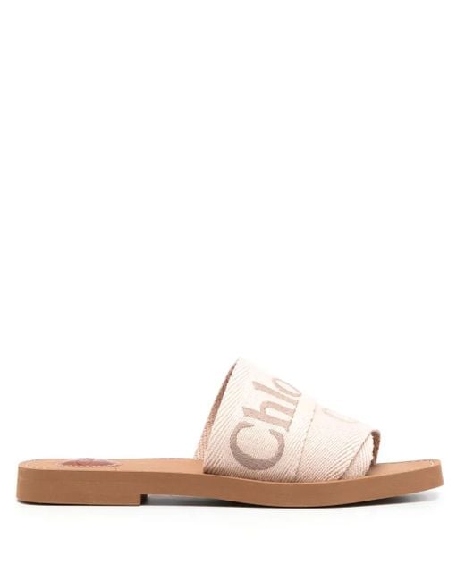 Chloé Natural Chic And Linen Sandals For