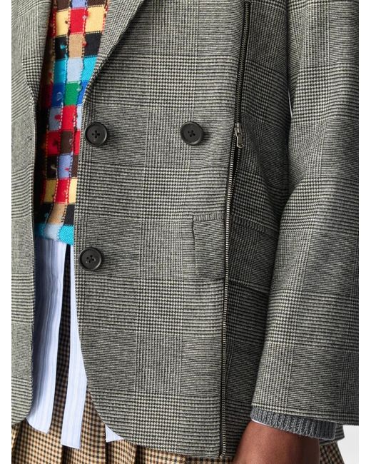 Monse Gray Deconstructed-Lapel Double-Breasted Jacket