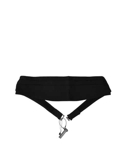 Tombolini Black Pleated Silk Cummerbund for men