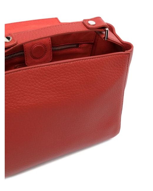 Orciani Red Sveva Soft Leather Tote Bag