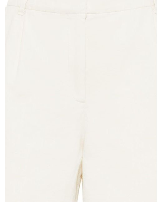 Brunello Cucinelli White Linen-blend Bermuda Shorts