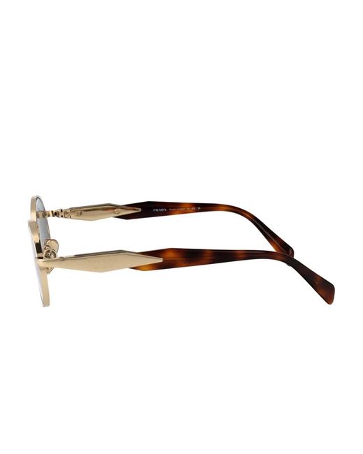 Prada Green Oval-Framed Sunglasses