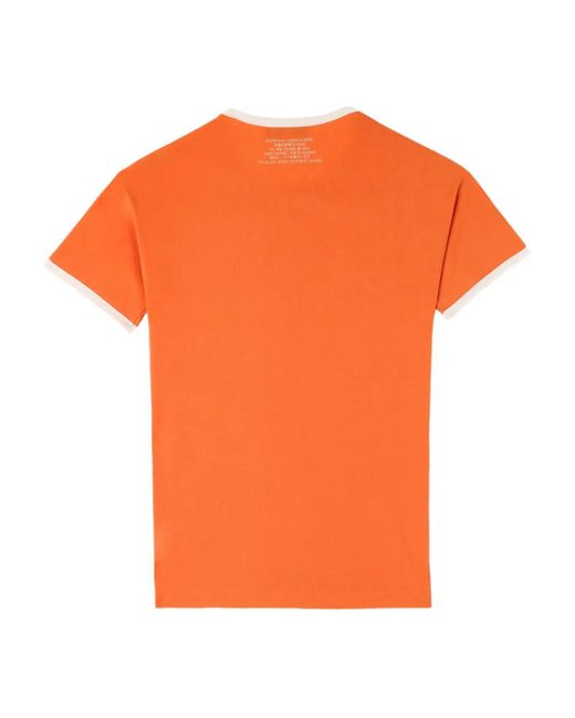 Sunnei Orange Contrasting-Trim T-Shirt