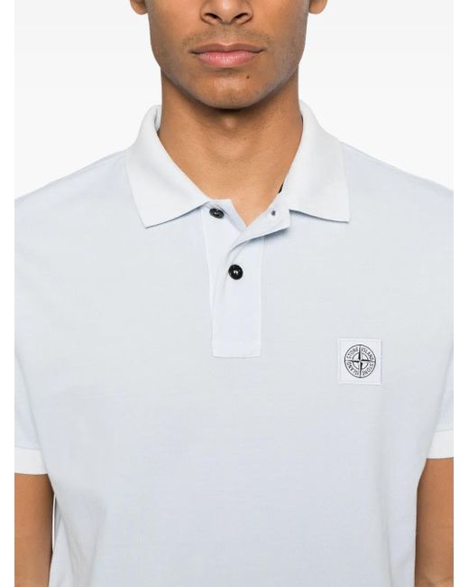 メンズ Stone Island ショートスリーブ ポロシャツ White