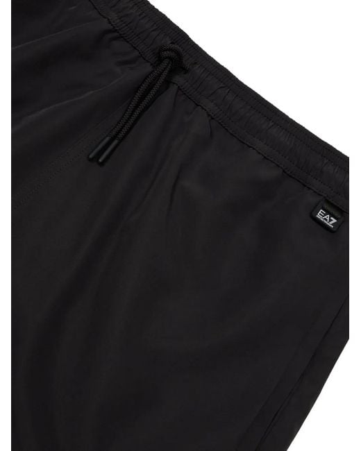 EA7 Black Drawstring Swim Shorts for men