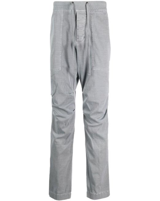 James Perse Gray Drawstring Straight-leg Trousers for men