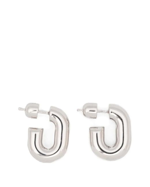 Maria Black White Forma Small Hoop Earrings