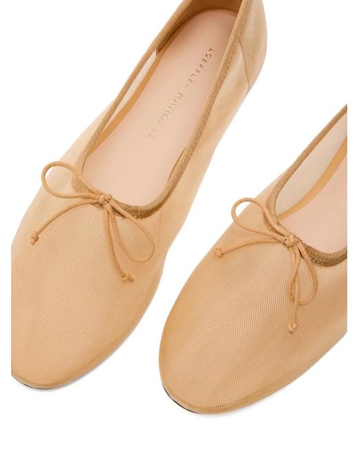 Loeffler Randall Natural Landon Bow-Detail Ballet Flats