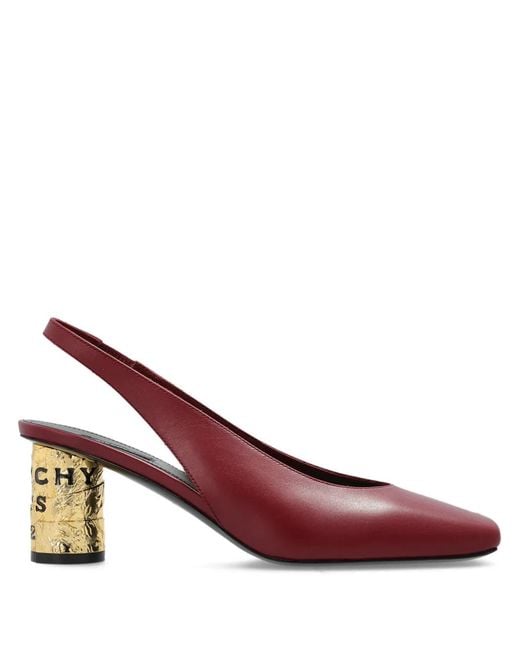 Givenchy Pink Square-Toe Slingback Pumps