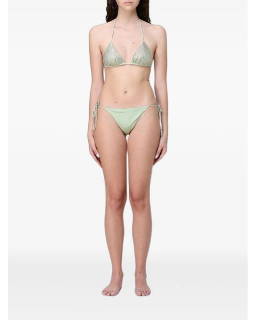Mc2 Saint Barth Natural Rhinestone-Embellished Bikini