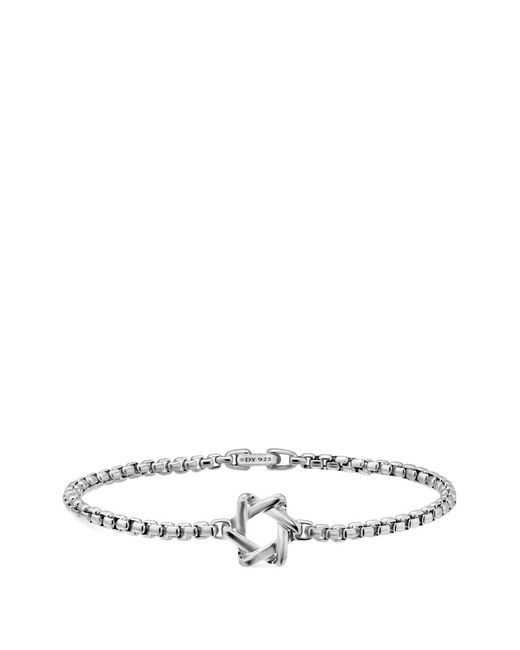 David Yurman White Star Of David Station Bracelet for men