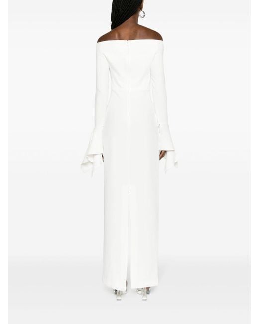 Robe Amalie à coupe longue Solace London en coloris White