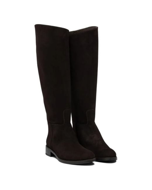 MARETTO® Black Suede Knee-High Boots