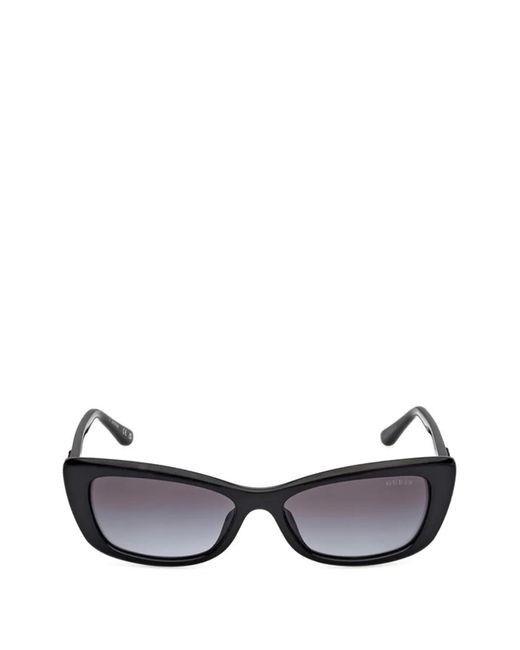 GUESS EYEWEAR Black Logo-Embossed Cat-Eye Sunglasses