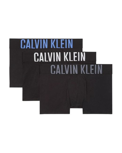 Calvin Klein Black Logo-Waistband Boxers (Pack Of Three) for men