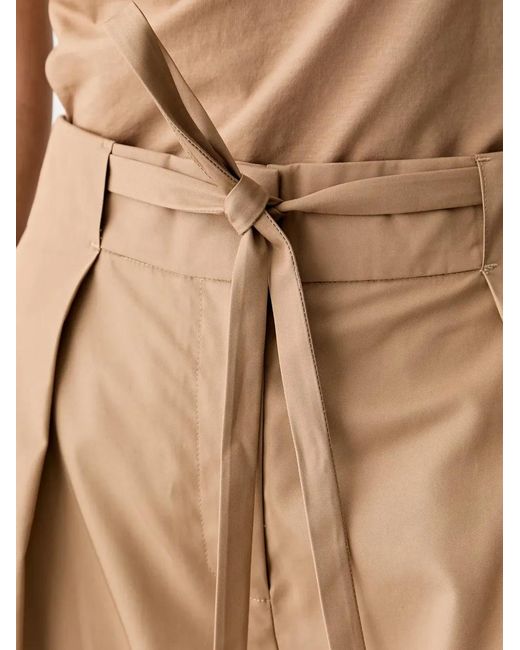 Karl Lagerfeld Natural Tie-Waist Pleated Trousers