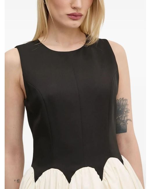 Never Fully Dressed White Scalloped-Hem Mini Dress