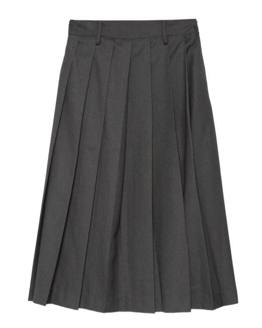 Pleated midi skirt DUNST de color Gray