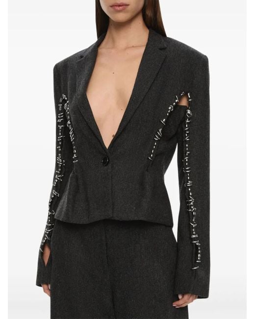 Christopher Esber Black Palmas Blazer