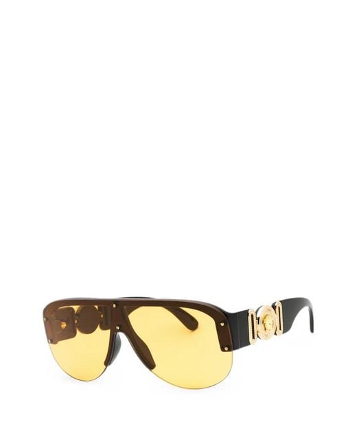 Versace Metallic Shield-Frame Sunglasses for men