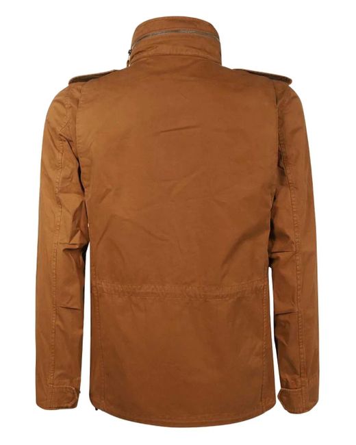 Aspesi Brown Multi-Pocket Cotton Jacket for men