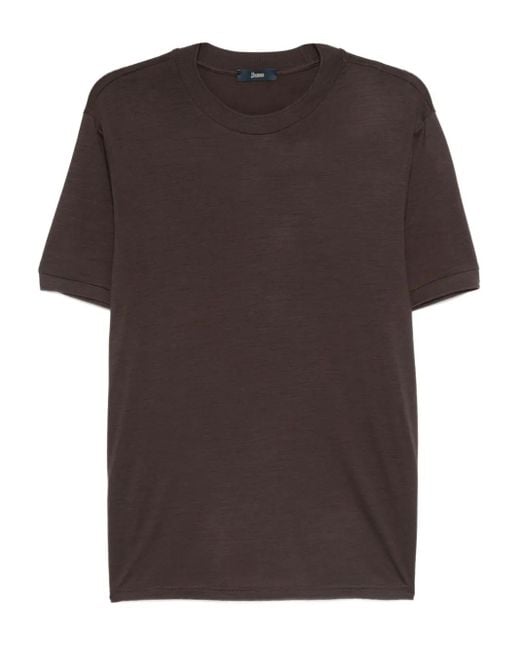 Herno Kurzärmeliges T-Shirt in Brown für Herren