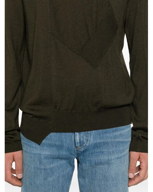 MM6 by Maison Margiela Black Panelled Sweater for men