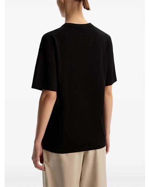 12 STOREEZ Black Crew-Neck T-Shirt