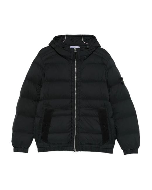 Stone Island Blue Down Jacket for men