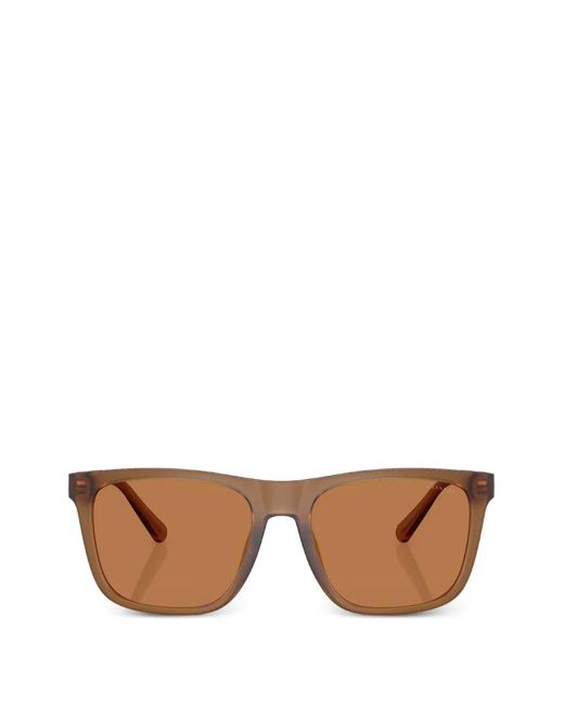 COACH Pink C Hardware Textured Square-Frame Sunglasses for men