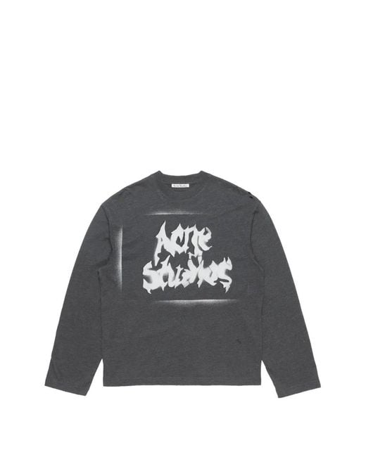 Acne Black Gothic Logo T-Shirt