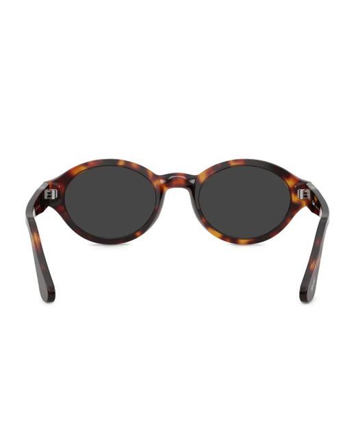 Persol オーバルフレーム サングラス Black