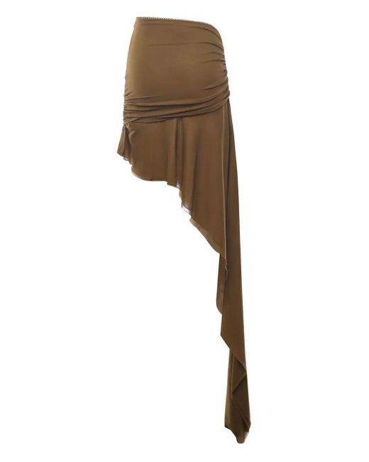 ANDAMANE Natural Asymmetric Draped Skirt