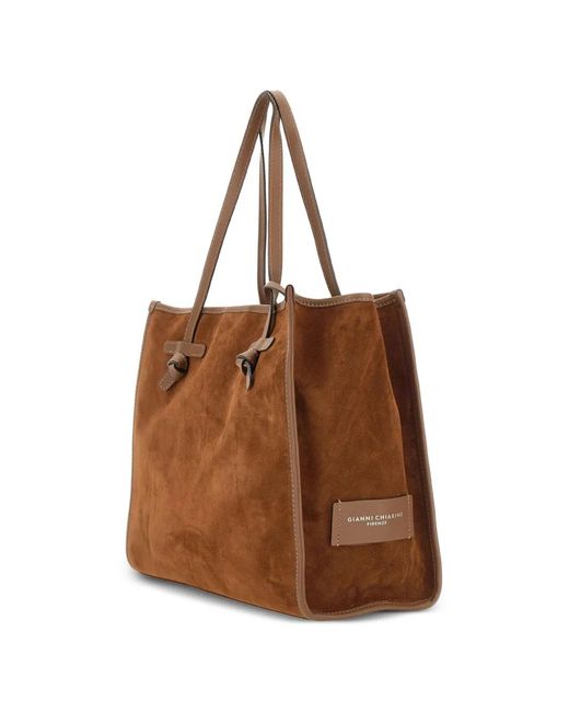 MARCELLA CLUB Brown Marcella Suede Tote Bag