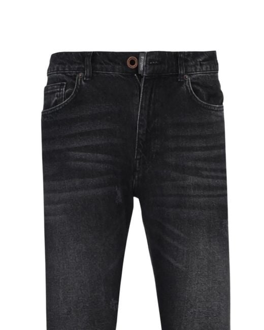 Gaelle Paris Black Denim Trousers for men
