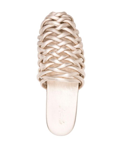 Marsèll White Interwoven-design Leather Sandals