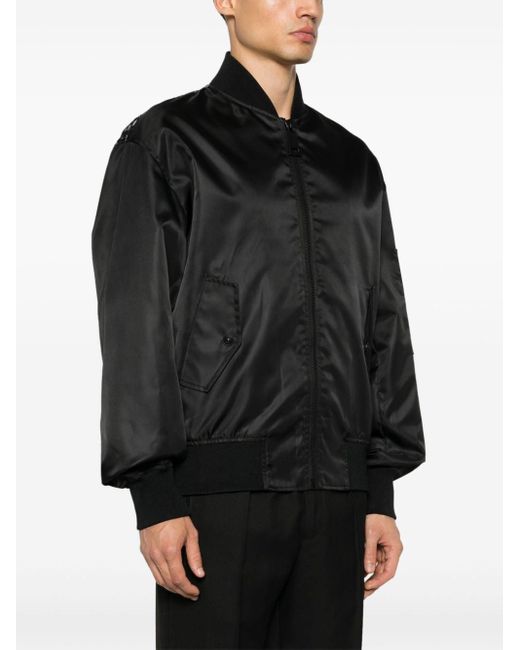 Versace Black Baroque-print Bomber Jacket for men
